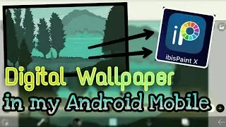 Digital landscape drawing in my Android Mobile phone... Digital Wallpaper Art 👈