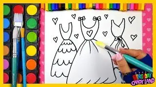 Coloring for Kids Pretty Dresses Coloring Pages