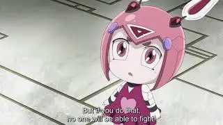 Edens Zero. Rebecca vs Nino. Rebecca unlocks her ether gear(leaper)