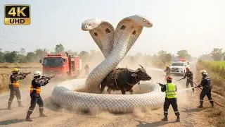 TWO-HEADED COBRA Attacks Buffalo! 🐍😱 Brave Heroes Save Her Life! (Epic Rescue)
