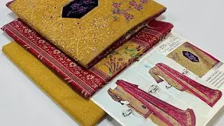 Elaaf velvet aplic embroidered dhnak