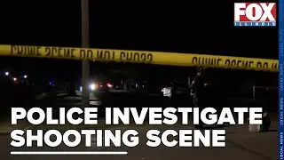 Police Investigate the Scene of a Springfield Shooting