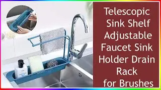 Telescopic Sink Shelf Adjustable Faucet Sink Holder Drain Rack for Brushes #youtubeshorts #ytshort