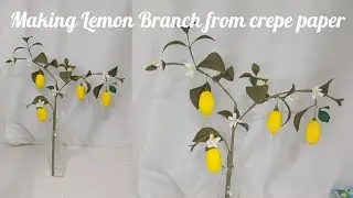 Making lemon branch from crepe paper #diy