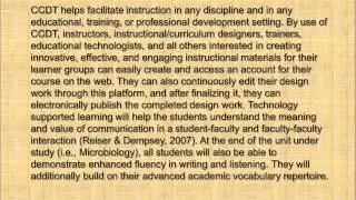 Designing Effective Curricula with an Interactive Collaborative Curriculum Design Tool (CCDT)