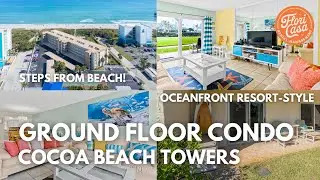 Cocoa Beach Florida Vacation Rental AirBnB/VRBO -Oceanfront Ground Floor Condo
