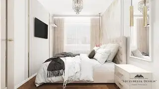 Projekt wnętrz mieszkania w Łomży w stylu modern classic sypialnia
