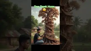 लकड़ी के पेड़ में Dream House बनाता हुआ कारीगर | Amazing Woodcraft Art