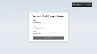 VCF Maker App Using HTML, CSS and JavaScript with Source Code
