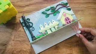 DIY cardboard craft | key holder making | cake base reuse ideas
