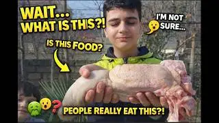 Beef Tongue Outdoor Cooking | Village Style Yard Food