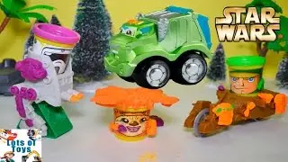 Play Doh Star Wars Mission on Endor Can Heads, Chuck & Friends Garbage Truck