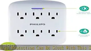 Philips 6-Outlet Extender Surge Protector, Wall Tap, 900 Joules, Space Saving Design, 3-Prong, Prot