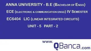 QBanca |Anna University-2013 R | ECE DEPT(4TH SEM) | EC6404-LIC |  Unit 5 | Part-2