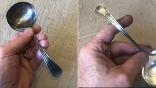 &ldquo;polishing&rdquo; SCRATCHES from silver spoons￼ (toothpaste vs buffing wheel￼￼)