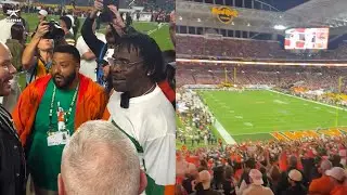 Dj Khaled At the Miami Hurricanes Vs the Hoosiers Game (HD) Runs Into Stephen A. Smith