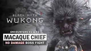 Black Myth Wukong - Macaque Chief (1)  (2) Boss Fight (No Damage) 4K 90ᶠᵖˢ | Cinematic | Ray Tracing