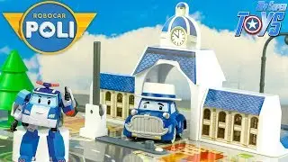 Robocar Poli 3D Playmat Brooms Town City Hall Toy Review Juguetes 로보카 폴리 робокар поли