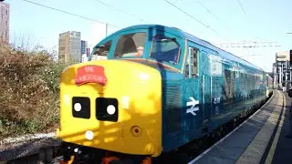 41118 thrashes out of Stratford with 47593 trailing