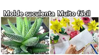 COMO FAZER MOLDE PARA SUCULENTA EM EVA,       #moldesuculenta, #moldecactos