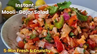 Instant Mooli Gajar Salad | 5-Min Crunchy Winter Salad | Healthy No-Oil Salad Recipe