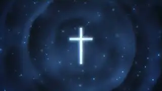 Glowing Cross with Water Ripples | 7 Min Worship Loop | 4K Christian Background