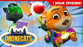 🕰️ DRONECATS: 1 HOUR LONG! 😸 | Superhero Cartoon | 02