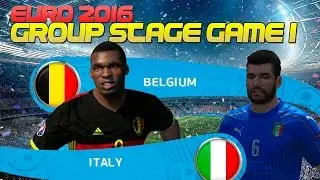 [TTB] PES 2016 Euro 2016 - Italy Playthrough -  Italy vs Belgium - Group Stage Game 1