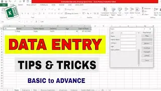 Data Entry Amazing Tips and Tricks | Data Entry | Data Entry in Excel | #dataentry #excel