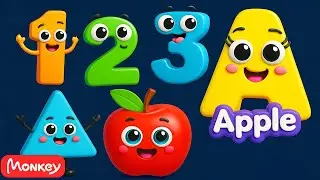 Preschool Learning Activities for Toddlers 🚒 Monkey Learns ABC Phonics, Shapes, Numbers & Colors