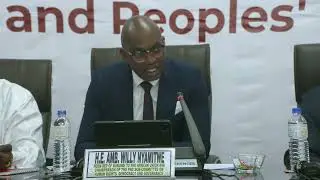 H.E Willy Nyamitwe Chairperson, PRC Sub-Committee on HRDG at the 2nd  Pre-Session Forum of States.