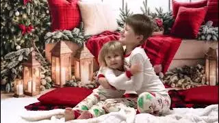 Cette Toile de fond Sapin de No&euml;l Fen&ecirc;tre est essentiellement approuv&eacute;e par le P&egrave;re No&euml;l 🎅🎄