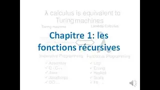 CHAPITRE I : Les fonctions récursives
