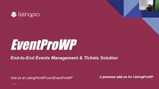 EventProWP - Event Management & Ticketing Add-On for ListingPro - Part 1