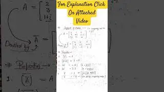 58/1000 | Conjugate Matrix & its Properties | Matrix Algebra