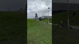 Huck to Flat Over shot that one! #bike #bikelife #mtb 😱🫣😬