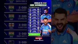 India&rsquo;s ODI Cricket Schedule Revealed Till 2027 World Cup 🏆 | Full Fixtures List Inside! #cricket