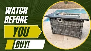 Review of this Rectangular Propane Fire Pit Table