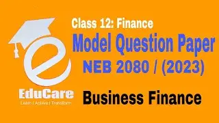 Class 12 Finance Model Question Paper 2080 | NEB 2080