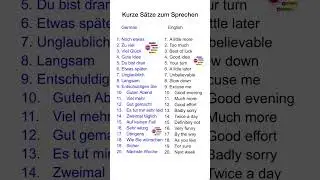 Short sentences for speaking(with English)🇩🇪. #@Spokengerman05 #deutsch #germanpronunciation