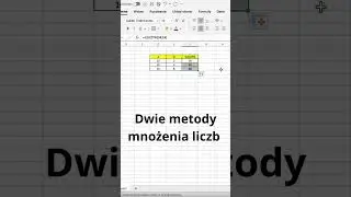 Dwie metody mnożenia liczb - iloczyn #excel #office #proste #triki #workfromhome #work #tutorial