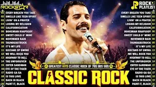 Top 500 Classic Rock Songs 70s 80s 90s ⚡ Queen, Guns N' Roses, Metallica, AC/DC, Aerosmith, Bon Jovi