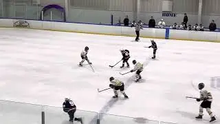 Calvin Peterson working hard in the D zone clearing the puck 1/15/22