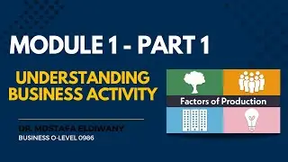Chapter 1 - Part 1: Understanding business activity. Business studies O level 0986 IGCSE.