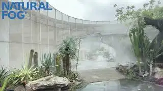 High Pressure Misting System for Outdoor Cooling and Landscaping in Open Space Malls