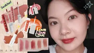 Review & Swatches Lip Product NAMA BEAUTY TERBARU❤️‍🔥! | Lip Cream, Lip Tint & Lipstick!