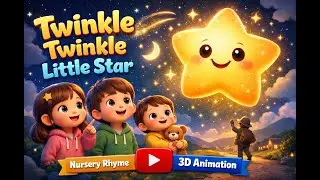 Twinkle Twinkle Little Star 🌟 | 3D Animated Nursery Rhyme for Kids | Bedtime Song