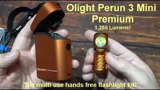 Olight Perun 3 Mini Premium Flashlight Kit Review! (1,250 Lumens, Multi-Hands-Free Flashlight!)