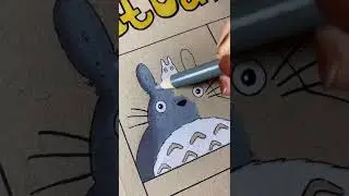 Totoro 🌱 drawing studio ghibli character #shorts