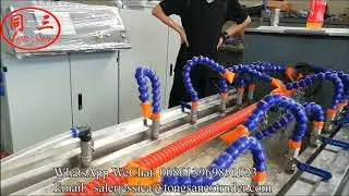 HDPE corrugated spiral pipe machine feed steel pipe inside